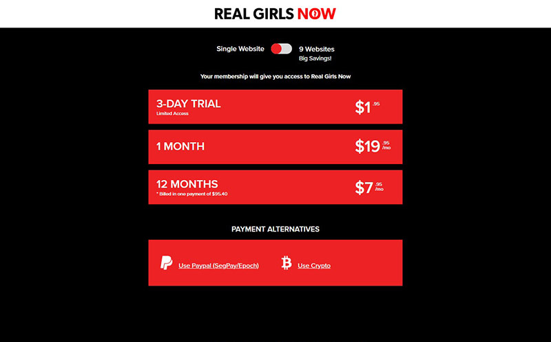 Real Girls Now membership